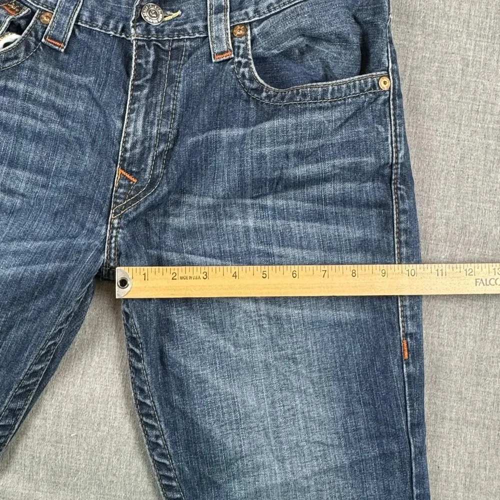 True Religion Section Straight Jeans Mens 33x33 Blue Straight Leg Flap Pocket